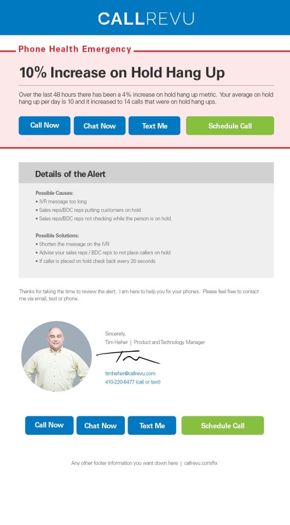 We are excited to add the Phone Health system to our growing suite of automotive-focused products. These alerts are the first of their kind and we know it will make an immediate impact on the health of a dealer's phone calls and their bottom line.